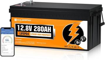 Eco Worthy 12V 280Ah LiFePO4 lithium accu met Bluetooth beschikbaar voor biedingen