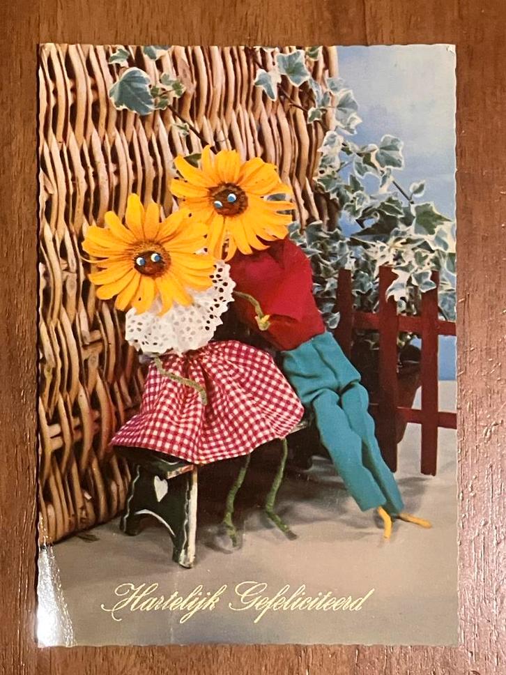 Hartelijk Gefeliciteerd 1966., Verzamelen, Ansichtkaarten | Themakaarten, Gelopen, 1960 tot 1980, Feest(dag), Ophalen of Verzenden