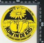 Sticker: Kom in de Kas - 1983 - Lent - Bemmel - Huissen, Ophalen of Verzenden, Zo goed als nieuw, Dier en Natuur