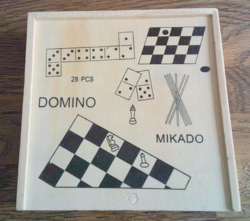 4-in-1 spellenset hout in opbergdoosje vakantie sinterklaas beschikbaar voor biedingen