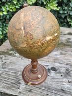 Antieke wereldbol – Ludwig Julius Heymann, ca. 1890 – Nederl, Huis en Inrichting, Woonaccessoires | Wereldbollen, Ophalen, Gebruikt