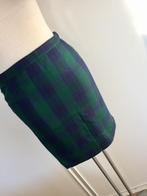 Vintage Schotse ruit rok xxs xs Groen blauw retro 32 34 176, Blauw, Ophalen of Verzenden, Zo goed als nieuw, Maat 34 (XS) of kleiner