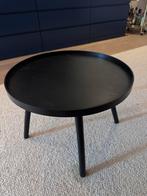 Zwarte WOOOD Salontafel, Huis en Inrichting, Tafels | Bijzettafels, 45 tot 60 cm, Minder dan 55 cm, Gebruikt, Rond