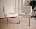 Echt leder 6 mooie design eetkamerstoelen, Ophalen, Zo goed als nieuw