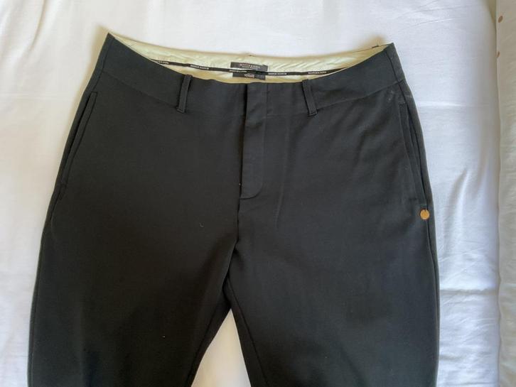 Zwarte broek van Scotch en Soda, Kleding | Dames, Broeken en Pantalons, Zo goed als nieuw, Maat 42/44 (L), Zwart, Lang, Ophalen of Verzenden