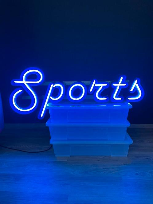 Neon lichtbak: Sports. Uniek retro!, Verzamelen, Retro, Huis en Inrichting, Ophalen