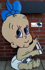 geboortebord baby jongen met fles blikvanger bensan enter, Hobby en Vrije tijd, Ophalen, Zo goed als nieuw, Geboorte of Huwelijk