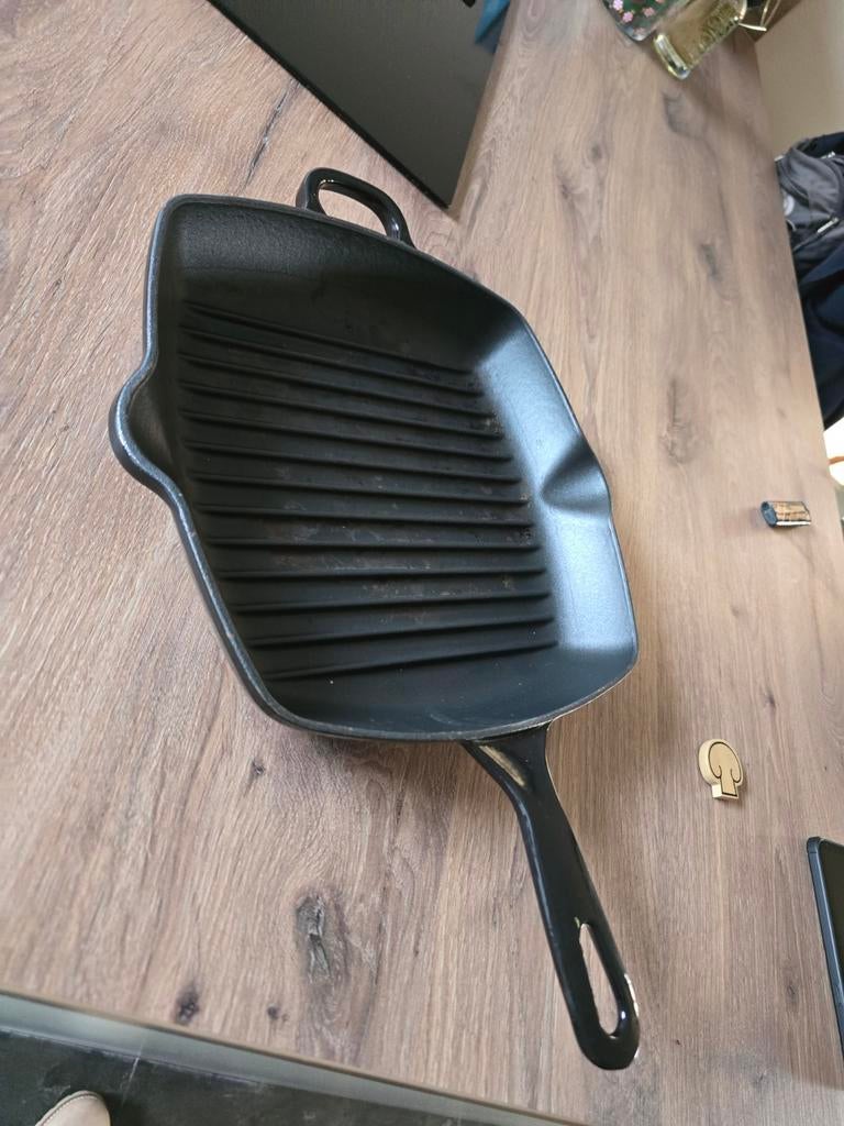 Gietijzeren zware grillpan Royal kempen, Ophalen of Verzenden, Gietijzer, Koekenpan of Braadpan