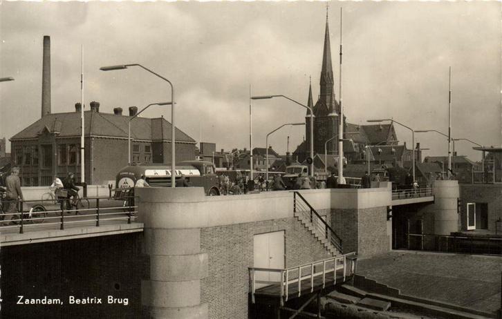 Zaandam, Beatrix Brug - AVIA tankwagen - ongelopen, Verzamelen, Ansichtkaarten | Nederland, Ongelopen, Noord-Holland, Voor 1920