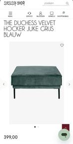 Sissy boy velvet hocker Juke Grijs Blauw The Duchess, Ophalen, Zo goed als nieuw, Rechthoekig, Stof