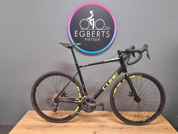 Cube Cube Attain Race Disc Black/flashyellow 2019 58cm Zwart, Fietsen en Brommers, Fietsen | Racefietsen, Gebruikt, Overige merken
