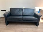 Topform donkerblauwe leren 2-zits bank, Ophalen, Gebruikt, Minder dan 75 cm, 150 tot 200 cm