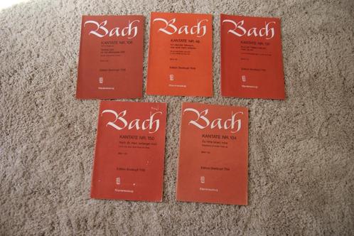 5 Bach Kantates  Editie Breitkopf, Muziek en Instrumenten, Bladmuziek, Gebruikt, Klassiek, Ophalen of Verzenden