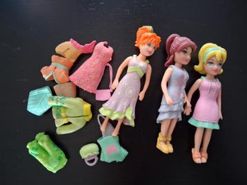 3 Polly Pocket poppetjes met extra accessoires  beschikbaar voor biedingen