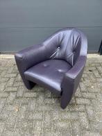 Leolux Carabas Fauteuil Aubergine leer, Ophalen, Zo goed als nieuw, Leolux Carabas fauteuil Dutch Design, 50 tot 75 cm