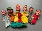 7x vintage handpoppen, poppenkastpoppen, speelgoed uit de ja, Ophalen of Verzenden, Gebruikt, Overige typen