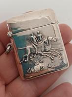 Antiek zilver gekeurd vesta case paarden jacht vos, Antiek en Kunst, Antiek | Goud en Zilver, Ophalen of Verzenden, Zilver