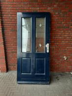 Hardhouten voordeur 92.5 x200.5, Doe-het-zelf en Verbouw, Deuren en Horren, Gebruikt, 80 tot 100 cm, Ophalen of Verzenden, 200 tot 215 cm