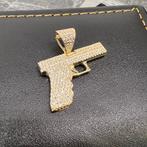 14k gouden kettinghanger pistool nieuw, Sieraden, Tassen en Uiterlijk, Kettinghangers, Ophalen of Verzenden, Nieuw, Goud