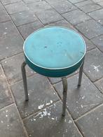 Vintage Brabantia Kruk - Jaren 60, Huis en Inrichting, Stoelen, Gebruikt, Blauw, Ophalen of Verzenden, Metaal