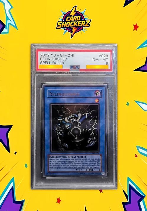 🟣 Yu-Gi-Oh! PSA 8 Relinquished #029 Spell Ruler 2002 🟣, Hobby en Vrije tijd, Verzamelkaartspellen | Yu-gi-Oh!, Nieuw, Losse kaart
