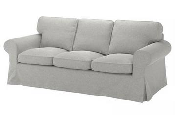 Ektorp ikea bank 3 zits + tweede hoes donker grijs - afbeelding 4