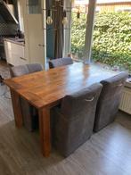 Teak houten tafel, 50 tot 100 cm, 150 tot 200 cm, Klassiek robuust, Teakhout