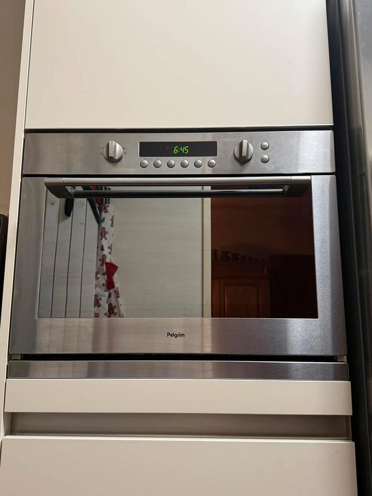 Pelgrim MAG694RVS Combi-magnetron, Witgoed en Apparatuur, Ovens, Gebruikt, Inbouw, Oven met grill, 45 tot 60 cm, 45 tot 60 cm