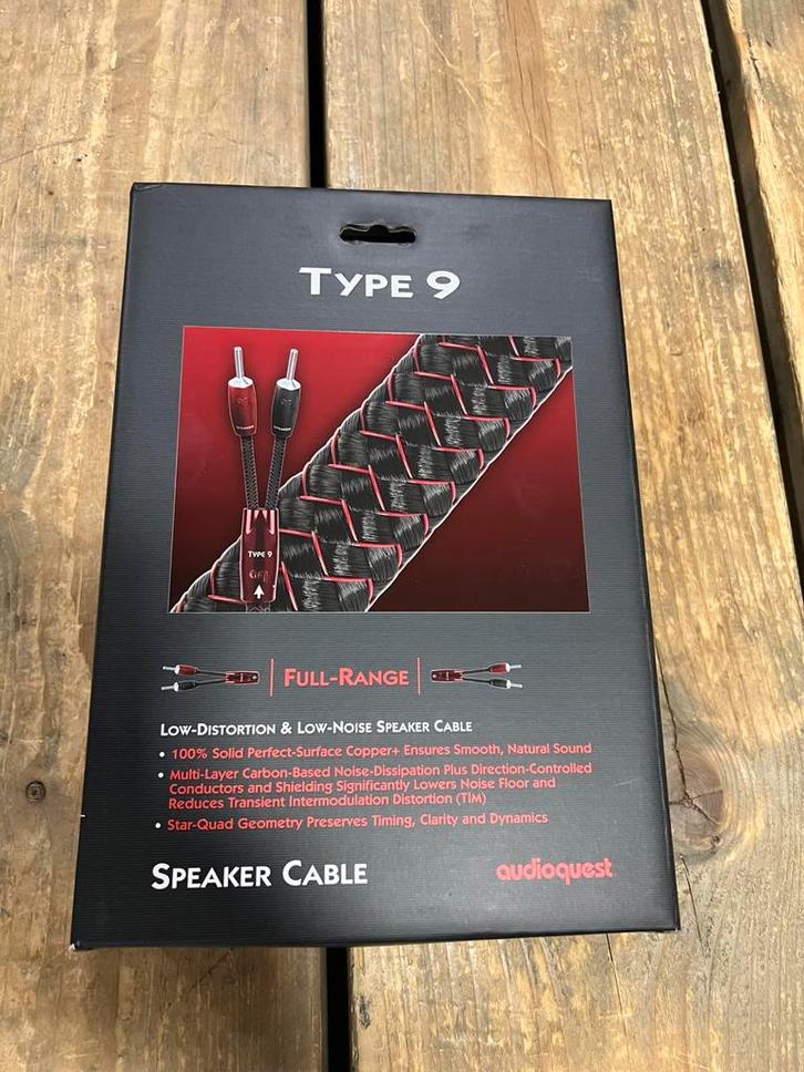 AudioQuest Type 9, Audio, Tv en Foto, Audiokabels en Televisiekabels, Nieuw, Luidsprekerkabel, 2 tot 5 meter, Ophalen of Verzenden