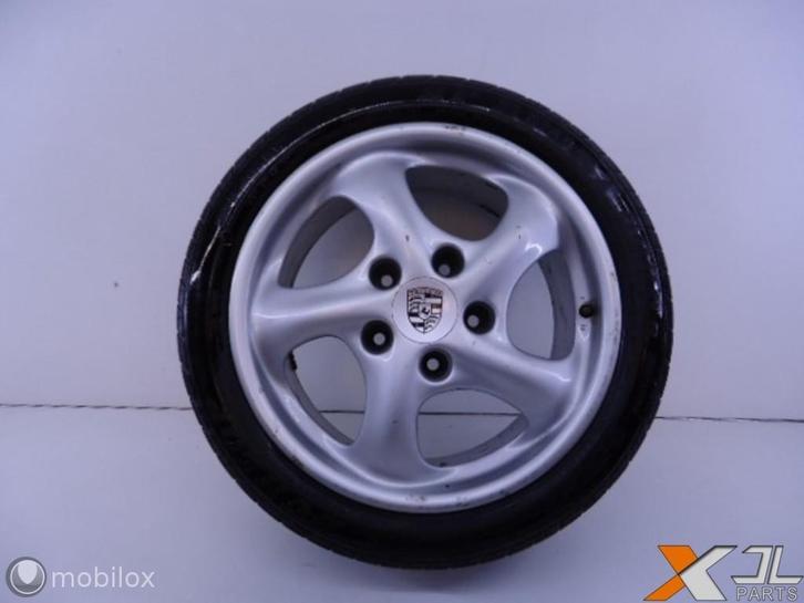 BOXSTER 17 INCH ACHTERVELG MET BAND 99636212800, Auto-onderdelen, Banden en Velgen, Velg(en), Gebruikt, Ophalen of Verzenden