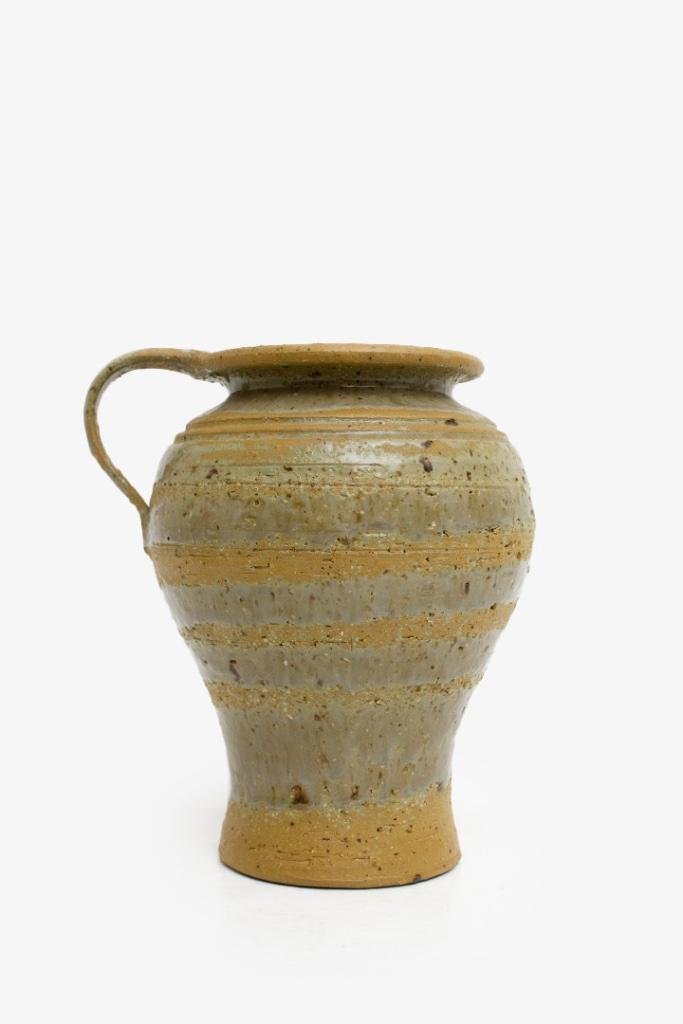 Antieke grijs-bruine vaas met 1 oor, Antiek en Kunst, Antiek | Keramiek en Aardewerk, Ophalen