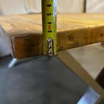 Robuuste teak Eettafel – RVS X poten - 200 x 90cm -TTM Wonen, Huis en Inrichting, Tafels | Eettafels, Www.ttmwonen.nl, Nieuw, Landelijk