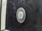 Etain Pewter Zinn broche bloem, Ophalen of Verzenden, Gebruikt, Overige materialen