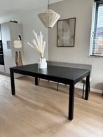 Eettafel uitschuifbaar Ikea zwart, Huis en Inrichting, Ophalen, Gebruikt, 50 tot 100 cm, Vijf personen of meer