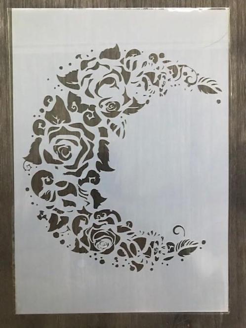 Maan rozen stencil van plastic a4 sjabloon roos half rond, Hobby en Vrije tijd, Schilderen, Nieuw, Overige typen, Ophalen of Verzenden