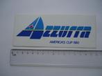 sticker oud AZZURRA Yacht jacht racing team italie 1983 ital, Verzamelen, Stickers, Verzenden, Zo goed als nieuw, Bedrijf of Vereniging