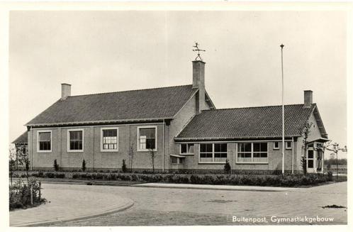 Buitenpost, Gymnastiekgebouw - ongelopen, Verzamelen, Ansichtkaarten | Nederland, Ongelopen, Overijssel, 1920 tot 1940, Ophalen of Verzenden
