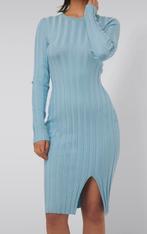 NA-KD ribgebreide bodycon jurk – maat S, NA-KD, Blauw, Ophalen of Verzenden, Zo goed als nieuw