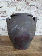 Brocante Franse aardewerken kruik/pot/allegonda, Ophalen of Verzenden