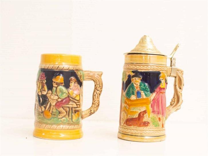 2 Bierpullen 22793, Huis en Inrichting, Keuken | Servies, Gebruikt, Bord(en), Overige stijlen, Ophalen of Verzenden