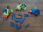 3 nerfpistooltjes met nerfpijltjes, Ophalen of Verzenden, Zo goed als nieuw