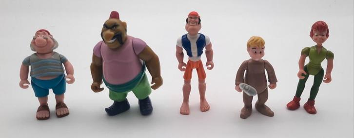 Peter Pan Disney Heroes figuren 5x, Verzamelen, Disney, Gebruikt, Beeldje of Figuurtje, Peter Pan of Pinokkio, Ophalen of Verzenden
