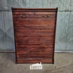 Antiek industrieel rolluikkast – 18 lades, compact, Ophalen of Verzenden