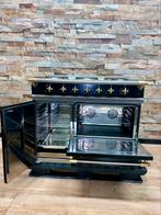 Luxe Lacanche Fornuis elektrisch 5 zones zwart/messing 100cm, 60 cm of meer, Ophalen of Verzenden, Zo goed als nieuw, Energieklasse A of zuiniger