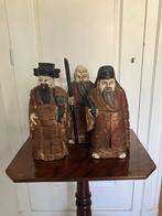 Drie oude houten Chinese beelden, Ophalen of Verzenden