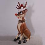 Reindeer Funny – Rendier met verlichte neus hoogte 112 cm, Diversen, Nieuw, Ophalen