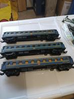 Jouef 3x wagons Wagons Lits  Blauw H0, Hobby en Vrije tijd, Modeltreinen | H0, Gebruikt, Gelijkstroom, Jouef, Wagon