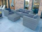 Borek Loungeset - 4 persoons - Wicker, Tuin en Terras, Tuinsets en Loungesets, Ophalen, 5 zitplaatsen, Zo goed als nieuw, Loungeset