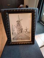 Pentekening Molen Gouda, Antiek en Kunst, Kunst | Tekeningen en Foto's, Ophalen of Verzenden