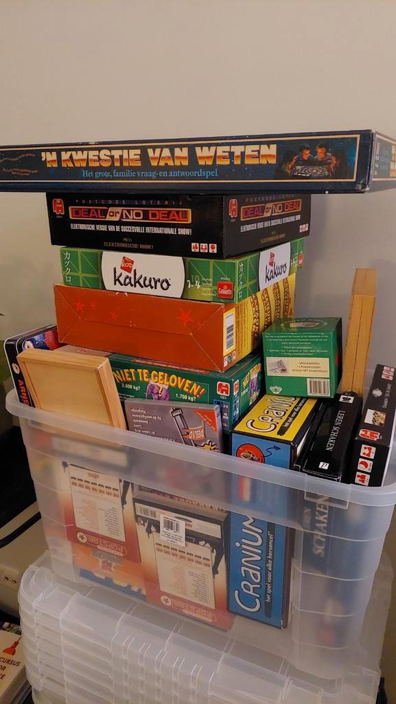 Doos met 19 Bordspellen - Veel Plezier!, Hobby en Vrije tijd, Gezelschapsspellen | Bordspellen, Gebruikt, Een of twee spelers